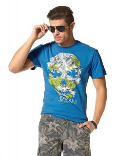 Herren-Shirt blau-bunt